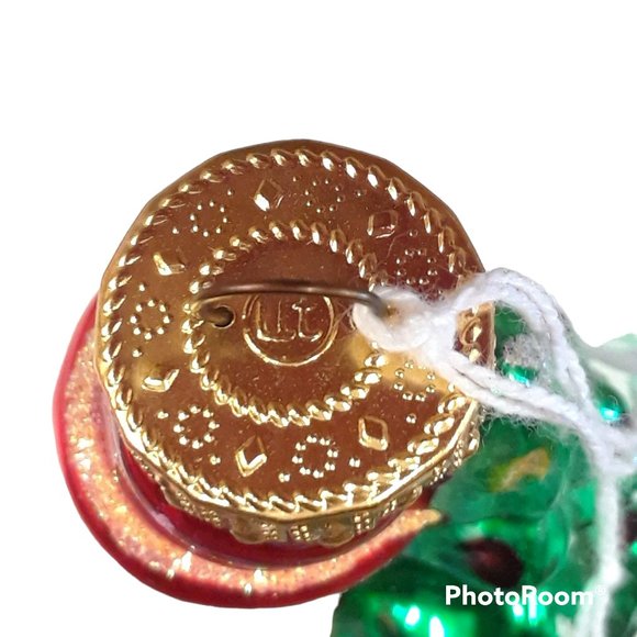 Vintage Unique Treasures Glass Snowman with Christmas Tree Ornament - Picture 5 of 5